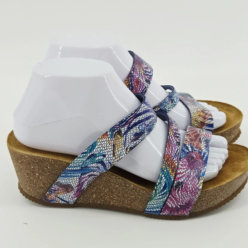 Spring Step Butterpea Wedge Slide Strappy Sandal Women's Size‎ US 7.5 EU 38